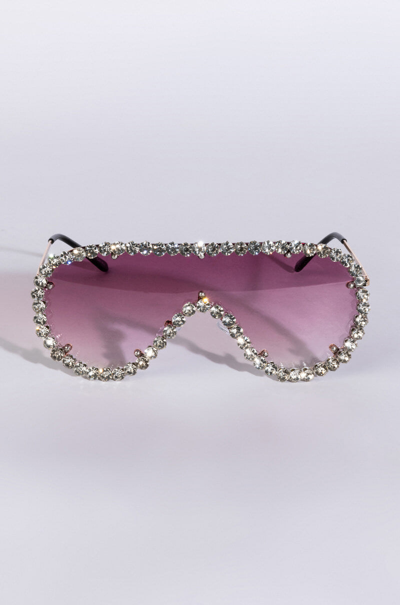 Back View Malibu Rhinestone Sunnies