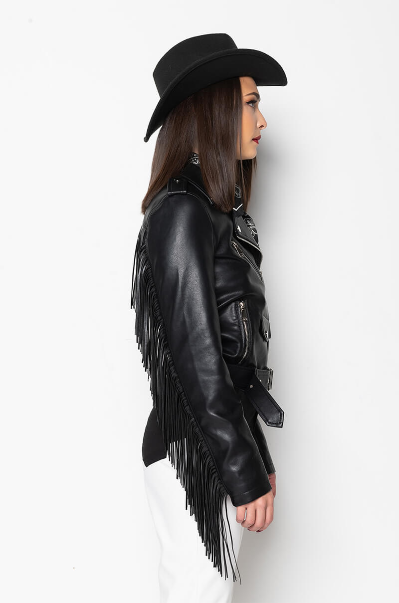 Extra View Mama Fringe Moto Jacket 27
