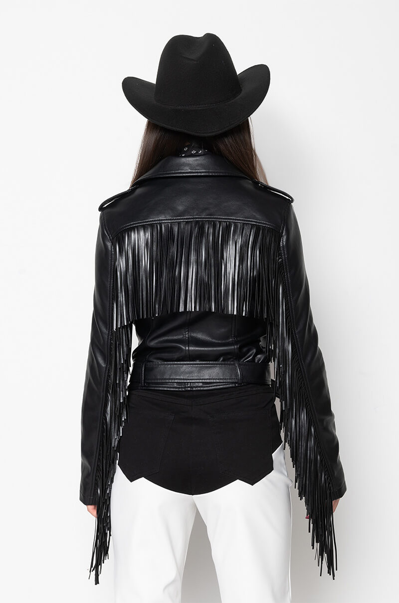 Extra View Mama Fringe Moto Jacket 28