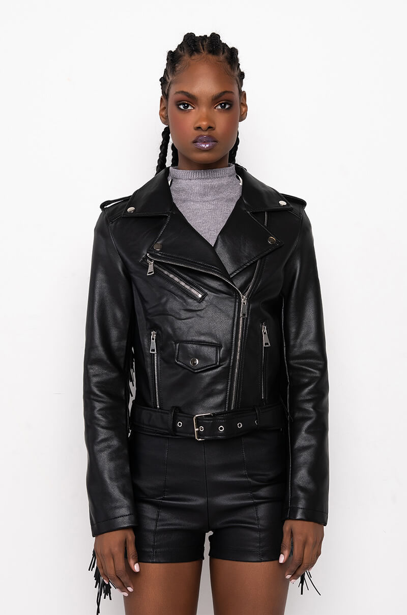 Extra View Mama Fringe Moto Jacket 11