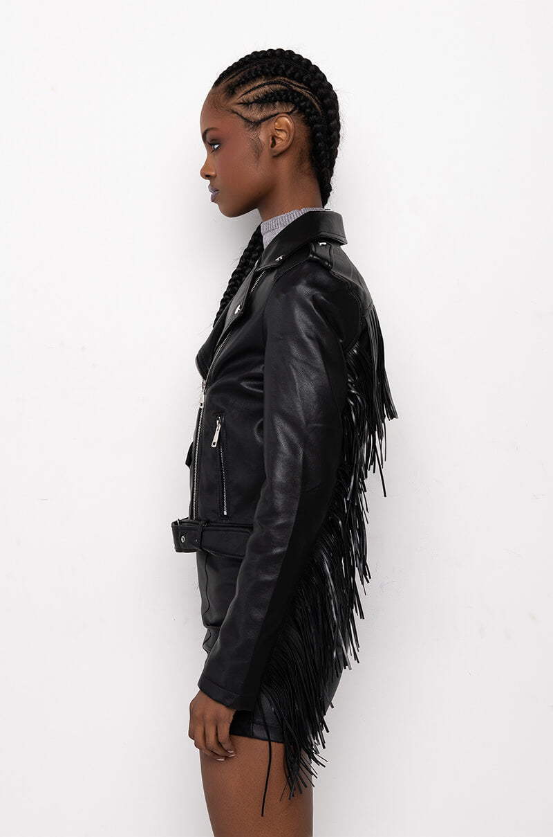 Extra View Mama Fringe Moto Jacket 13