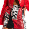Front View Manchester Faux Colorblock Mini Skirt