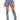 Front View Mara Button Front Denim Mini Skort