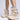 Front View Maranto Chunky Beige Wedge Heel Sneaker