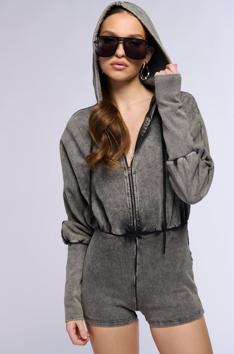 MARDIE MINERAL WASH FRENCH TERRY ROMPER view 0