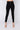 Front View Margot Lace Up Skinny Jeans in Black