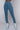 Front View Margot Lace Up Skinny Jeans in Medium Blue Denim