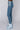 Side View Margot Lace Up Skinny Jeans in Medium Blue Denim