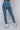 Back View Margot Lace Up Skinny Jeans in Medium Blue Denim