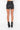 Back View Margot Rhinestone Lace Up Faux Leather Shorts