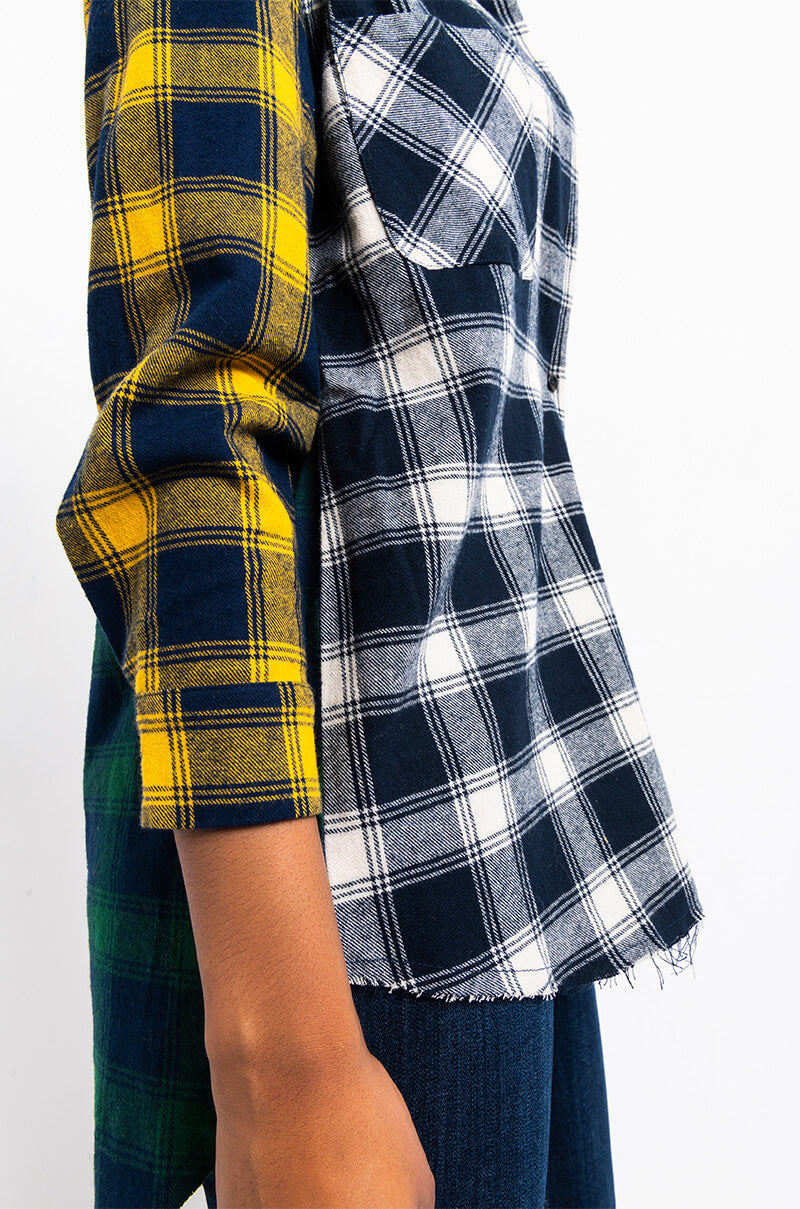 Detail View Marianna Multi Colored Plaid Shirt
