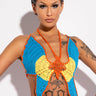 Front View Mariposa Crochet Halter Top