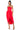 Front View Marisol Strapless Tulip Skirt Midi Dress In Red