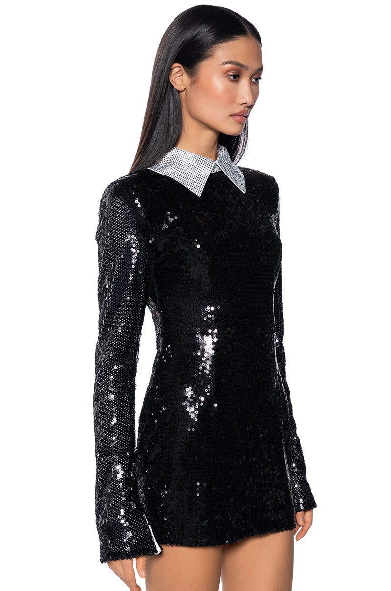 Side View Mark My Words Collared Mini Dress 1