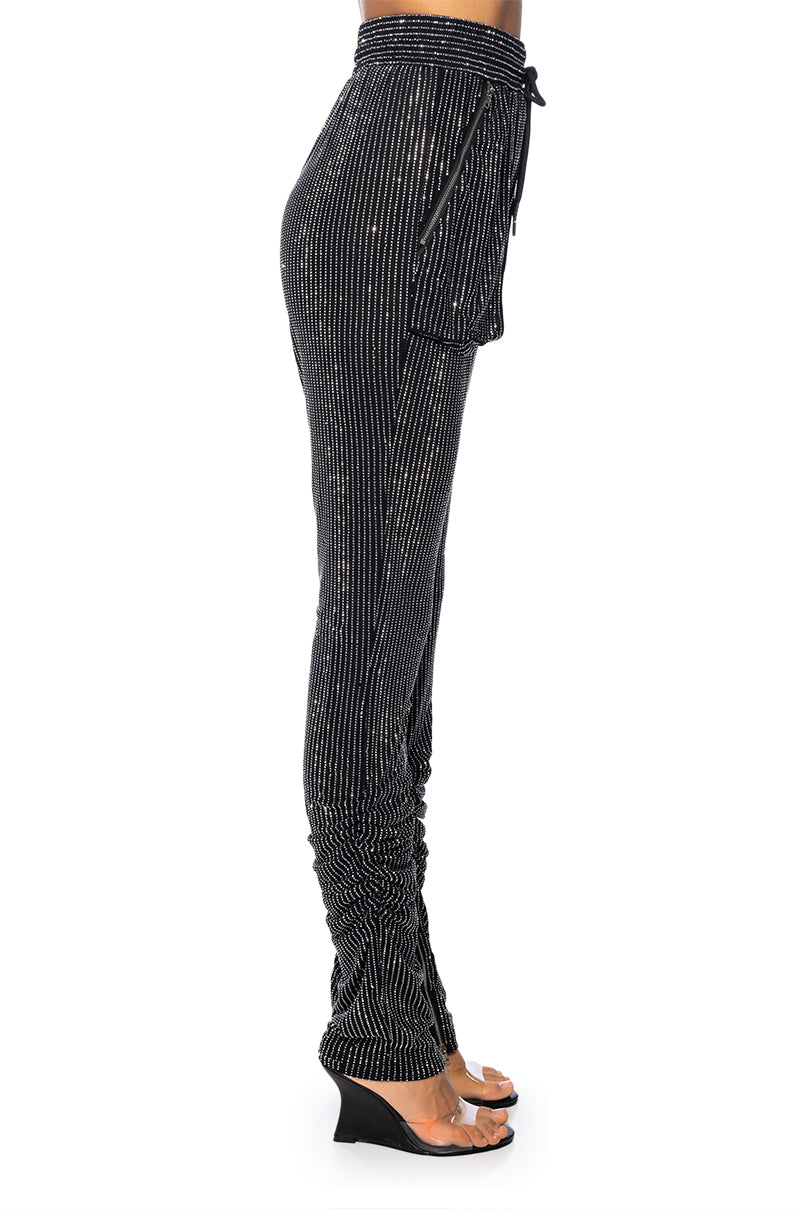 Detail View Marlow Embellished Mesh Jogger