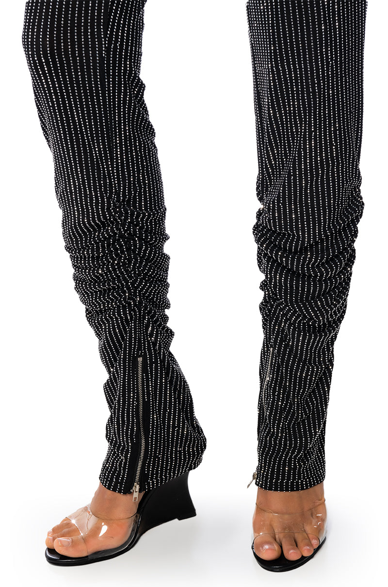 Extra View Marlow Embellished Mesh Jogger