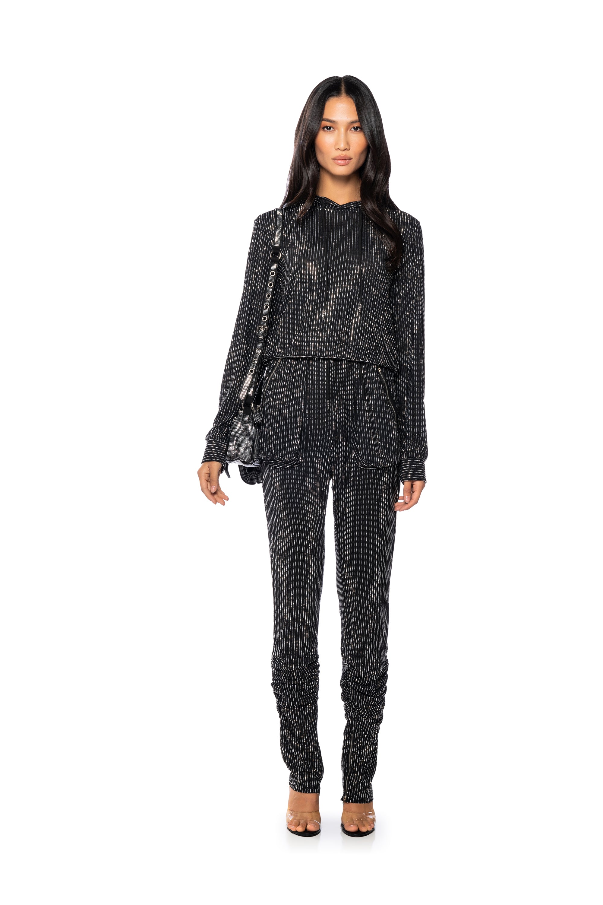 Extra View Marlow Embellished Mesh Jogger