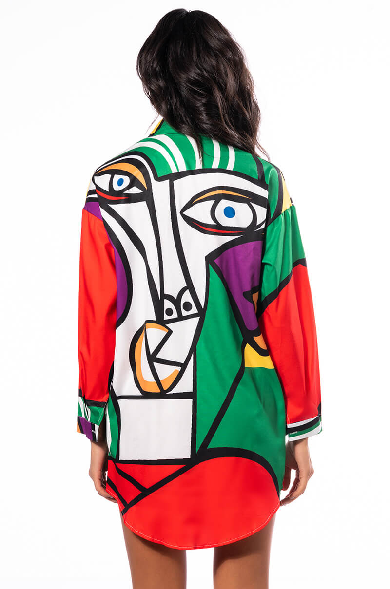 Extra View Masterpiece Button Down Mini Dress