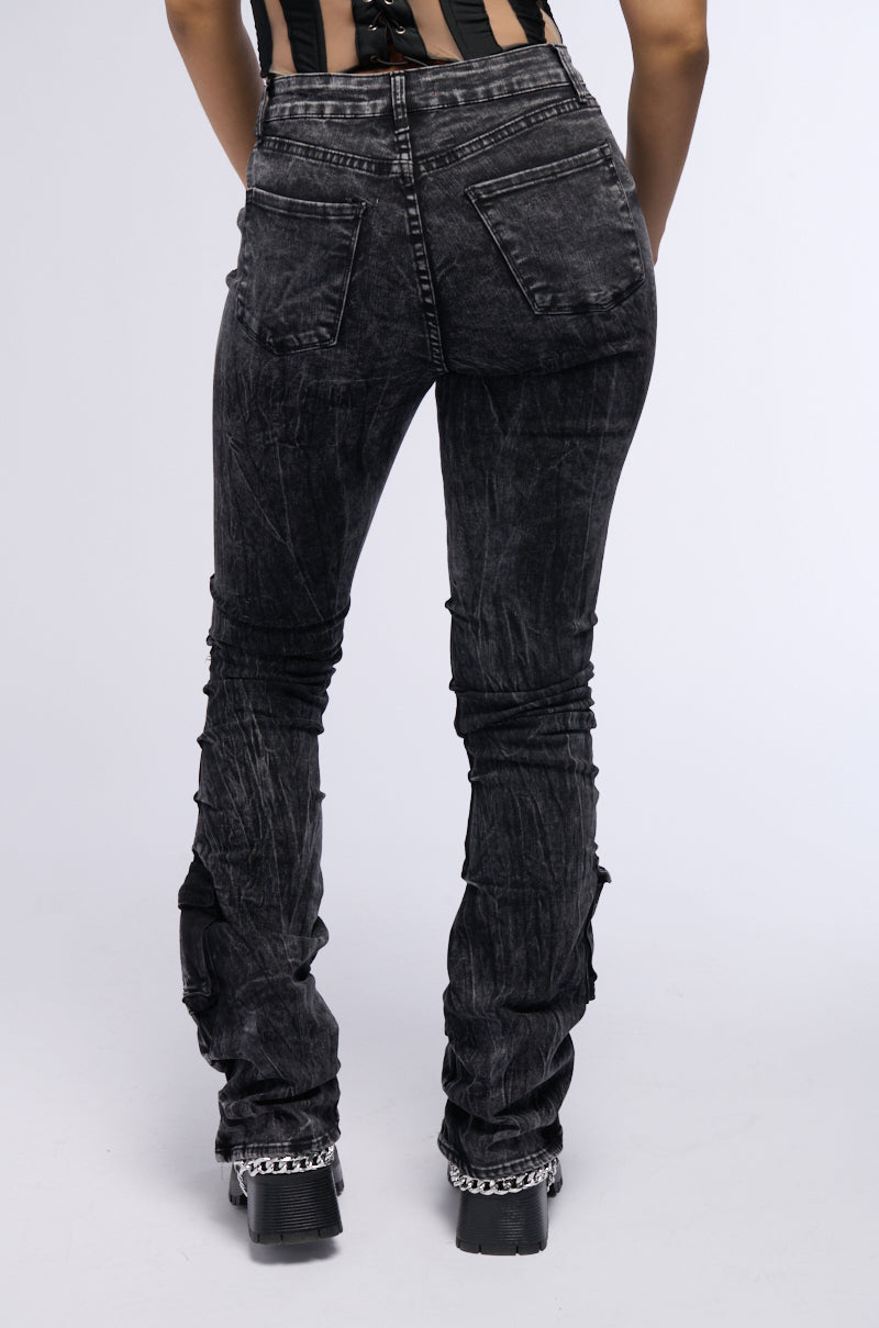 Detail View Matrix High Rise Stacked Jeans