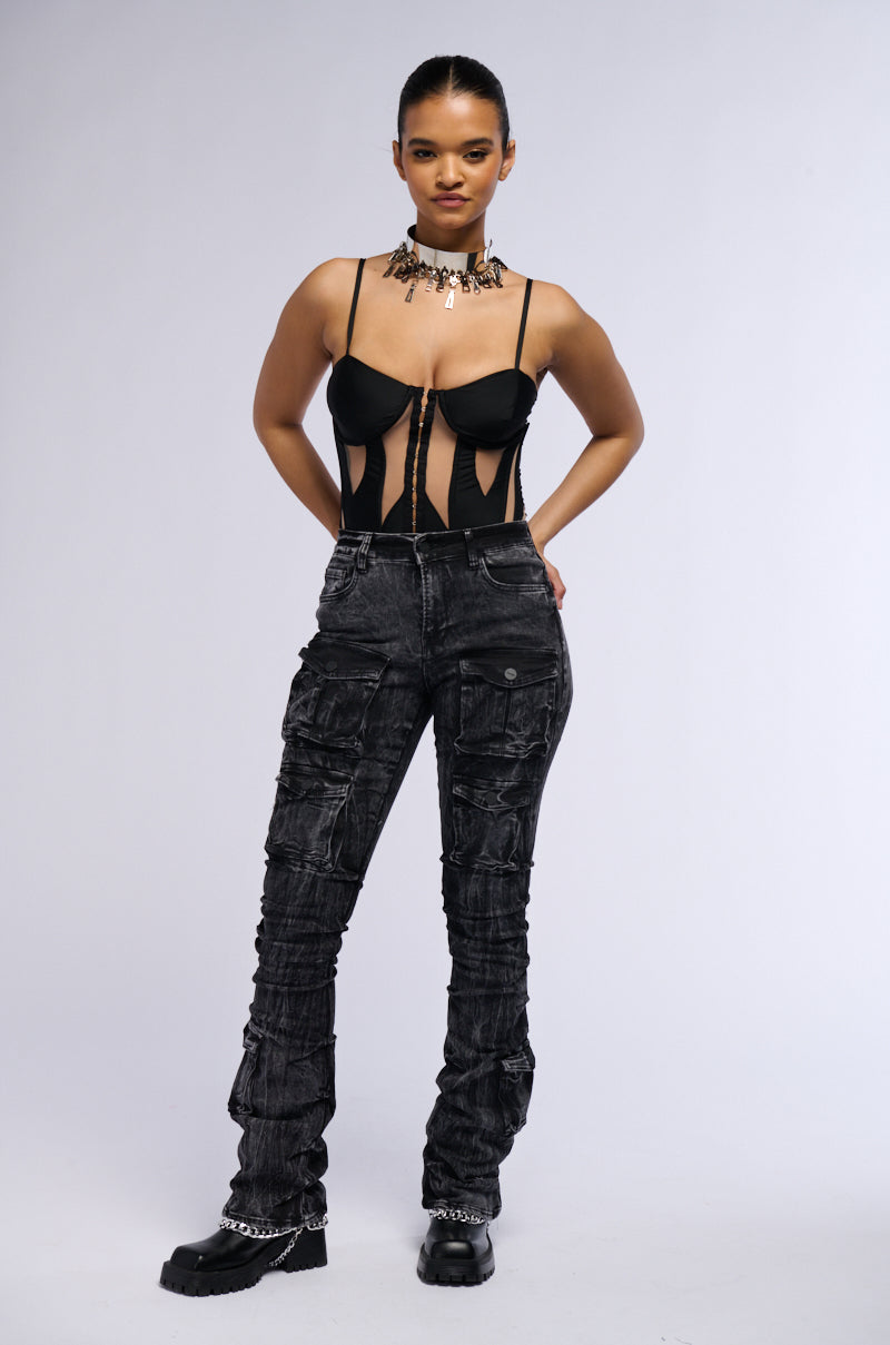 Full View Matrix High Rise Stacked Jeans