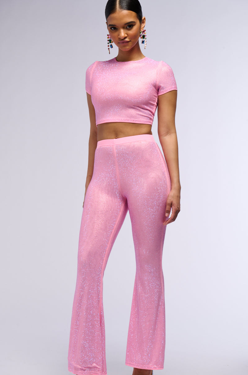 Detail View Maximum Shimmer Rhinestone Pants