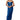 Front View Maya Sequin Strapless Midi Dress In Blue