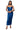 Front View Maya Sequin Strapless Midi Dress In Blue