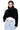 Front View Me Or You Fuzzy Cropped Turtleneck Sweater