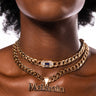 Front View Melanin Babe Layered Necklace