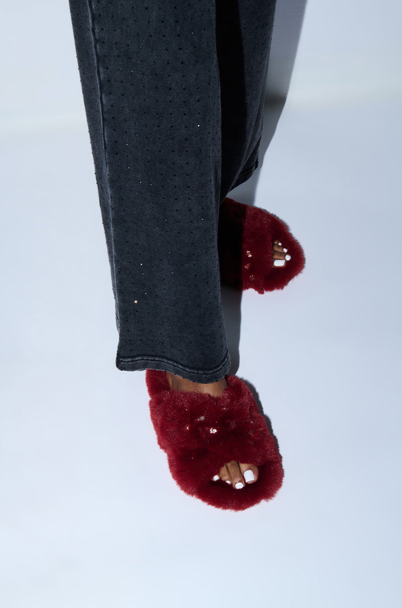 Front View Melonie Burgundy Sandal