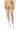 Front View Melted Metals Biker Short In Gold