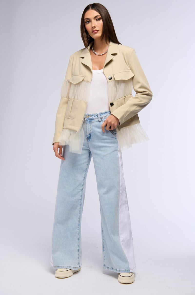 Extra View Meshed Up Deconstructed Blazer