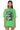 Front View Metallica Distressed Graphic Tee In Green