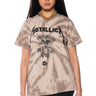 Front View Metallica Tie Dye Graphic Tee