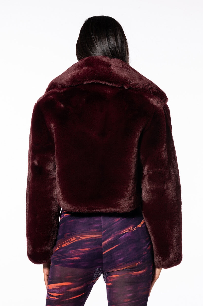 Full View Mi Amor Plush Faux Fur Jacket