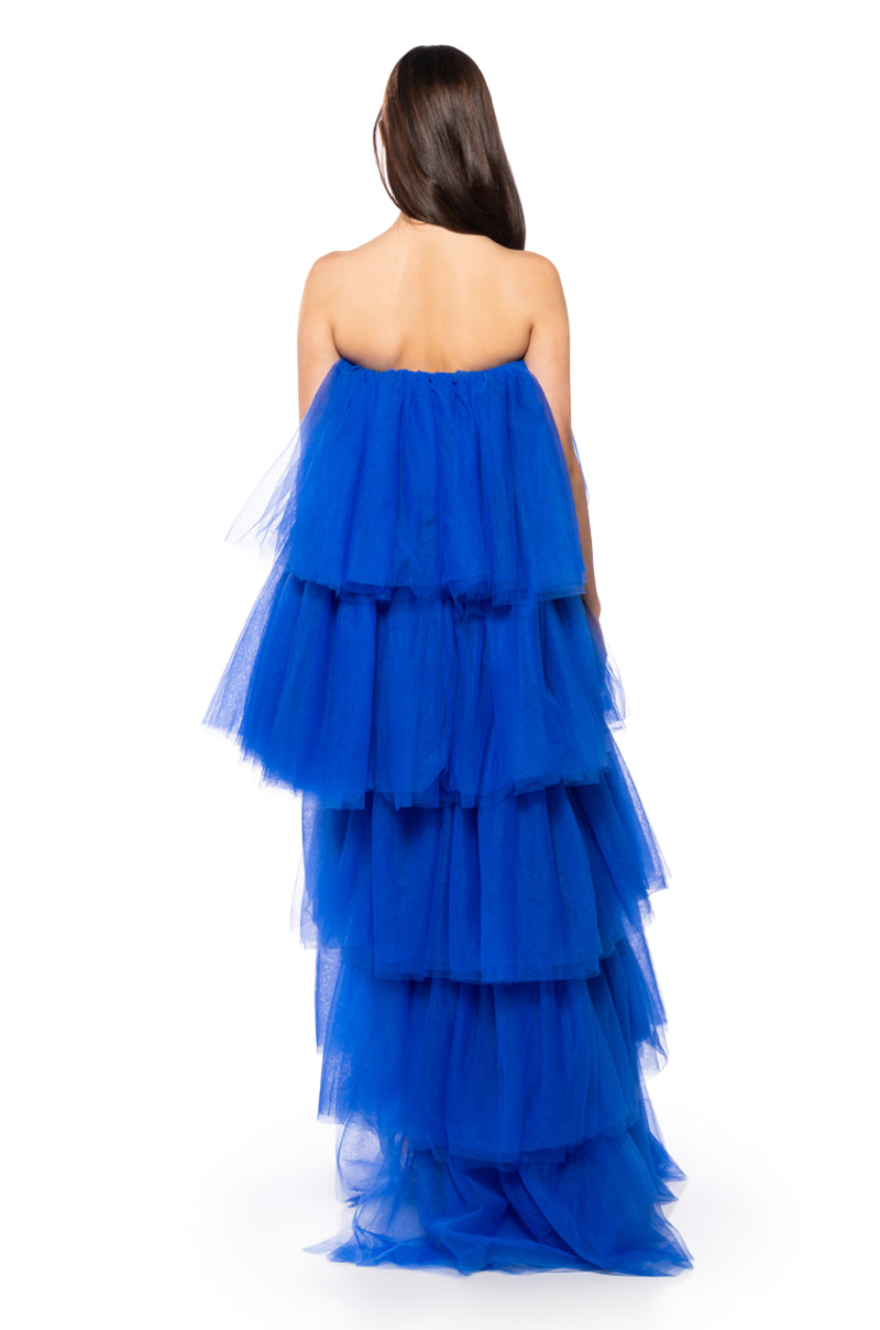 Detail View Mia Asymmetrical Layered Maxi Dress 6