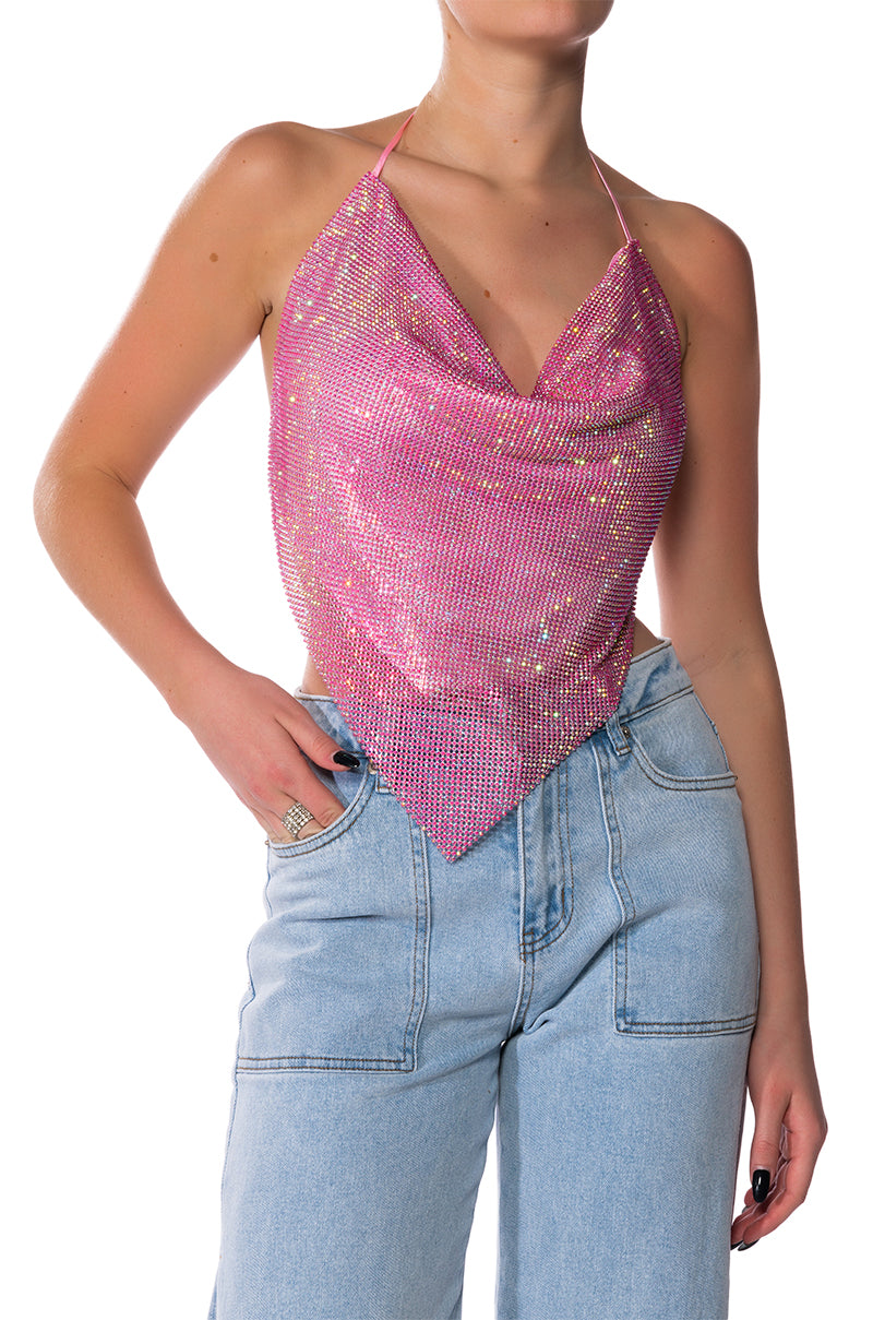 Side View Miami On The Line Exceptional Chainmail Top