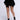 Front View Micah Flounce Mini Skirt In Black