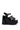 Side View Michaela Black Wedge Platform Sandal