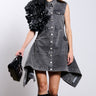 Front View Michelle Denim Mini Dress