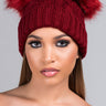 Front View Mickey Beanie in Red Red