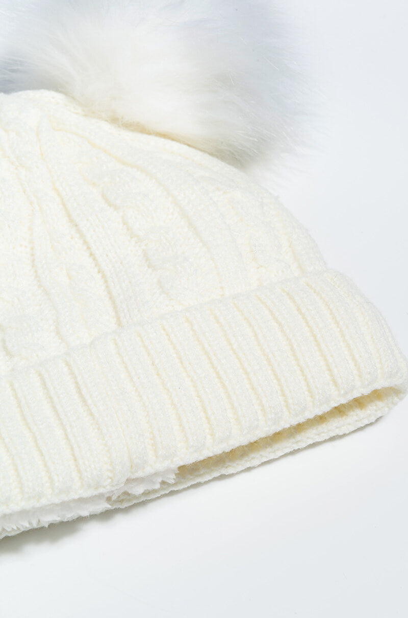 Back View Mickey Beanie in White White