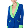 Front View Midnight In Paris Fitted Blazer In Blue