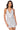 Front View Midnight Magic Rhinestone Mini Dress In White