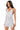 Side View Midnight Magic Rhinestone Mini Dress In White