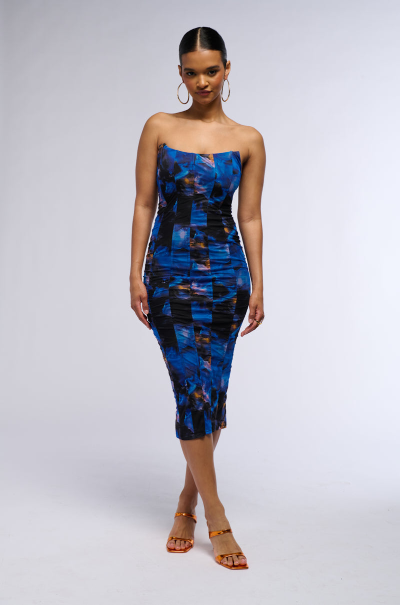 MIDNIGHTS PRINTED MESH MIDI DRESS AKIRA MIDNIGHTS PRINTED MESH MIDI DRESS AKIRA