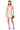 Back View Mila Cap Sleeve Soft Bandage Mini Dress In Pink