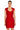 Front View Mila Cap Sleeve Soft Bandage Mini Dress In Red