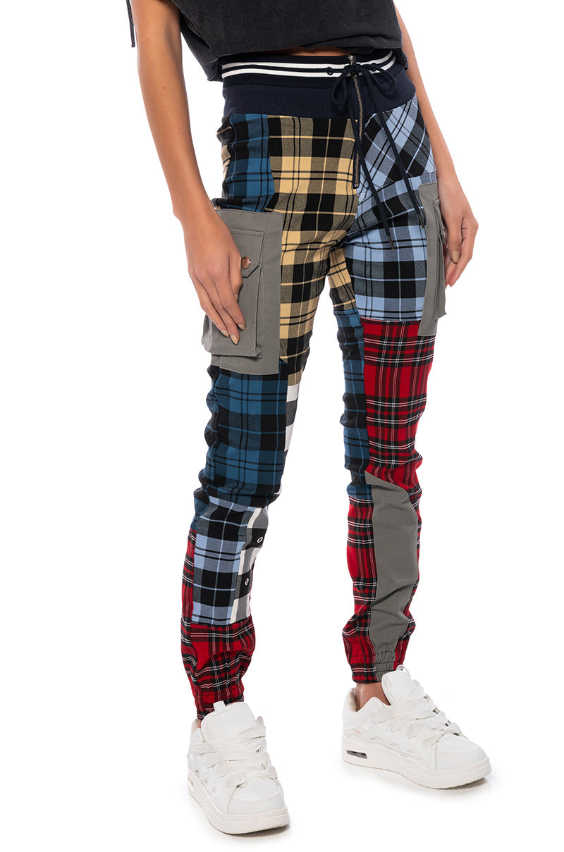 MIND YOUR BUSINESS MULTICOLOR PLAID PANT view 0