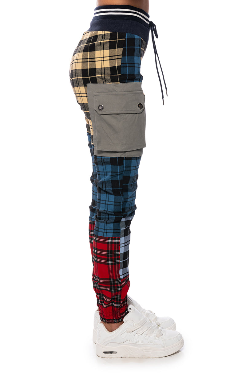 Detail View Mind Your Business Multicolor Plaid Pant
